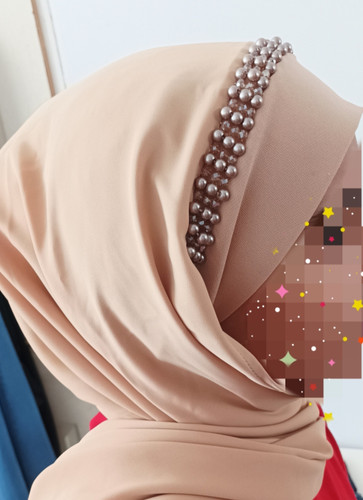 هدشال مجلسی شیک و زیبا با جواهر دوزی کار دست